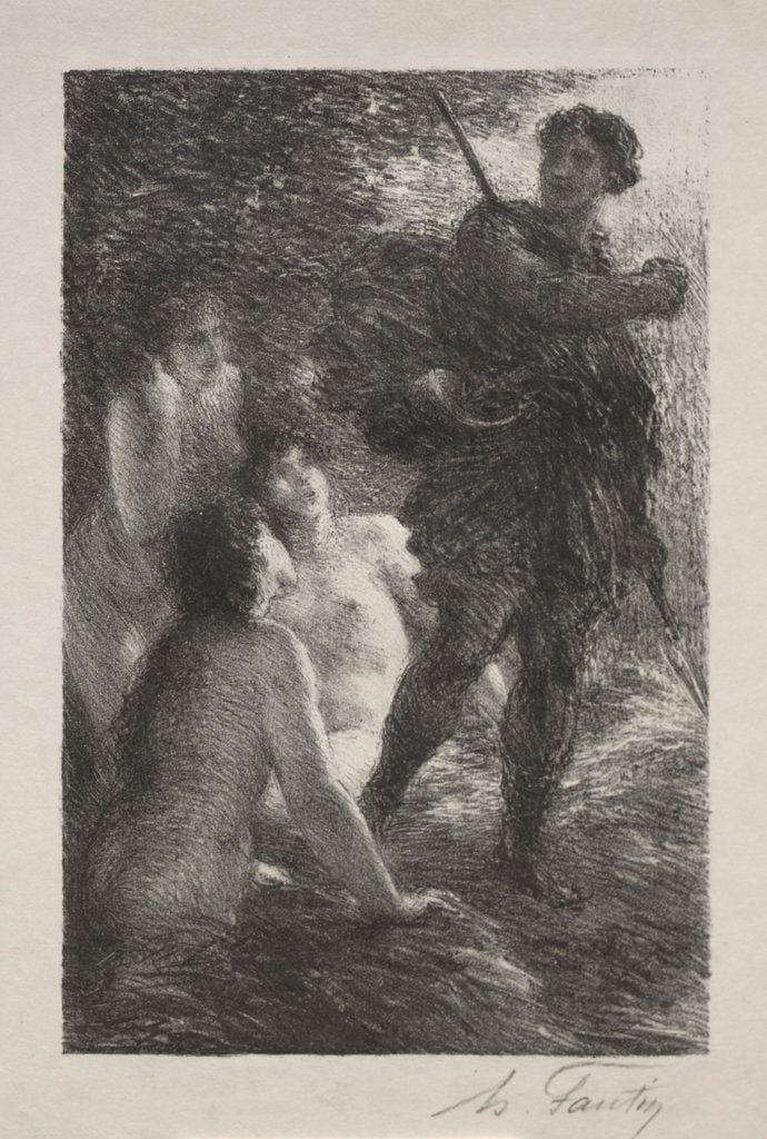 Detail of Siegfried and the Daughters of the Rhine by Henri Fantin-Latour