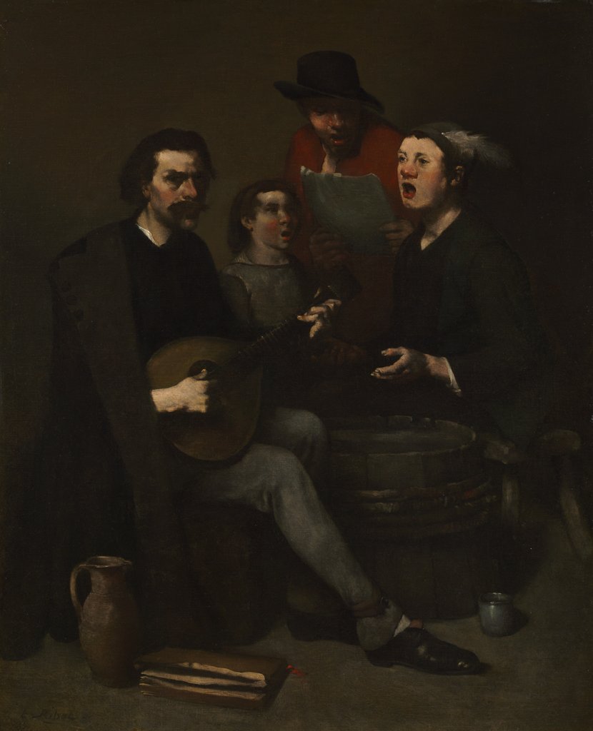 Detail of Singers, 1863-1868 by Théodule Ribot