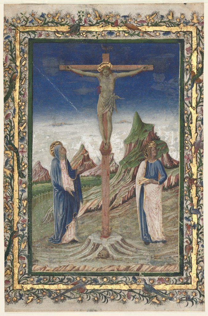 Detail of Single Leaf from a Missal: The Crucifixion, late 1400s by Unknown