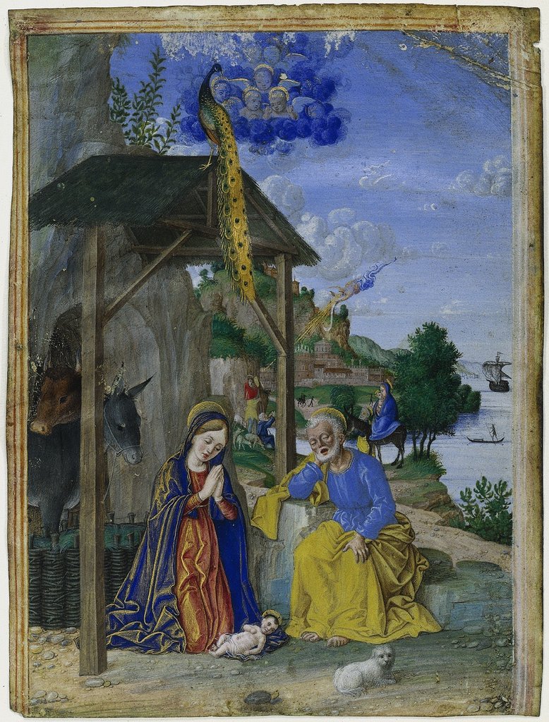 Detail of Single Miniature: The Nativity, c. 1515 by Girolamo dai Libri