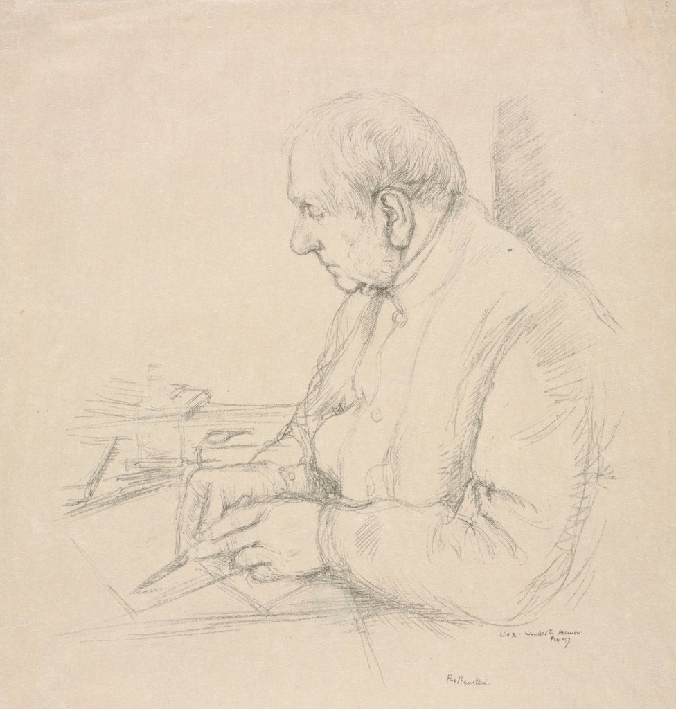 Detail of Sir Francis Seymour Haden, 1897 by William Rothenstein