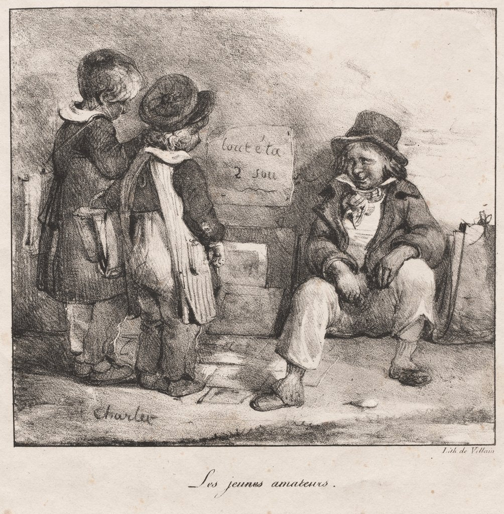 Detail of Sketch Book for the Use of Small Children: The Young Amateurs, 1822 by Nicolas Toussaint Charlet; Gihaut