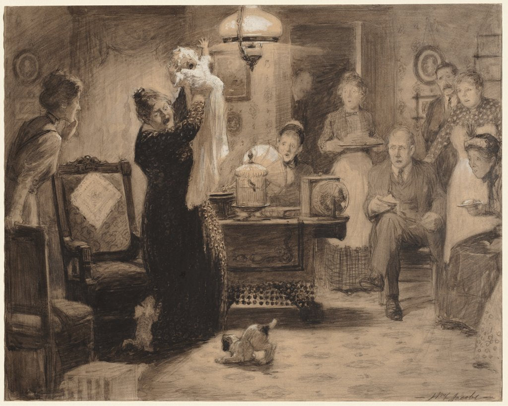 Detail of Sketch to illustration 'The Stationary Baby', 1912 by William Leroy Jacobs