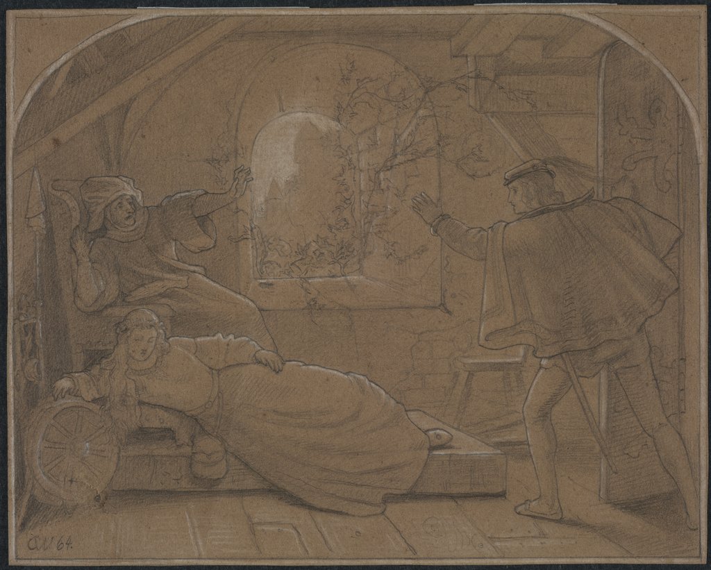 Detail of Sleeping Beauty, 1864 by Anonymous