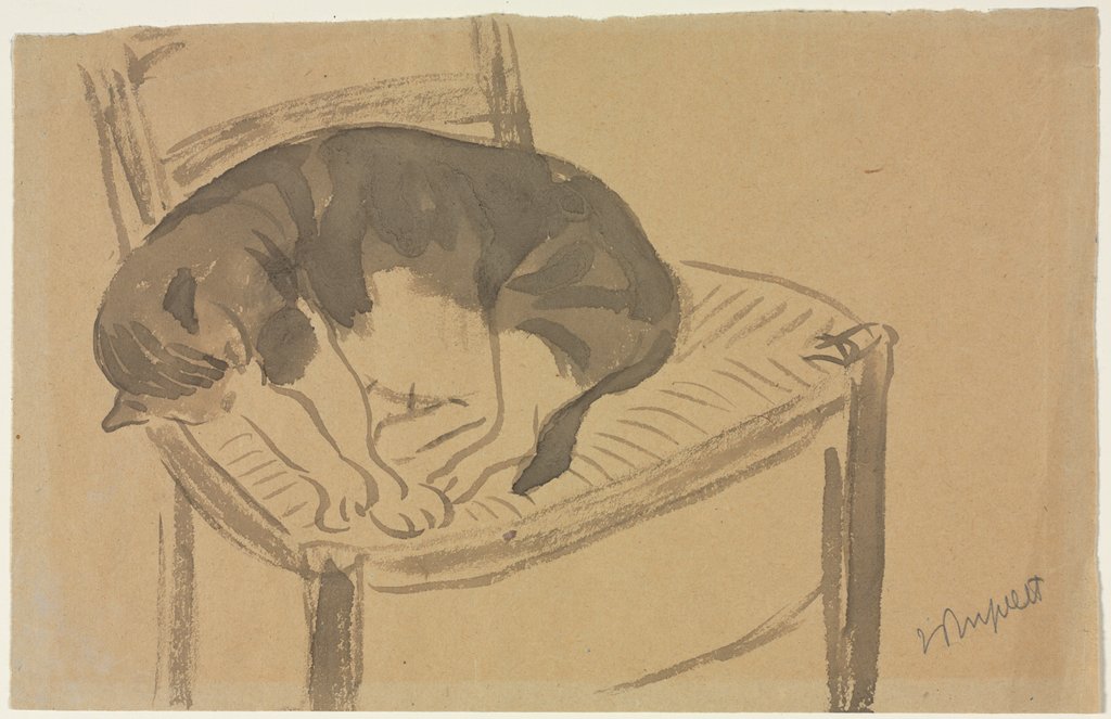 Detail of Sleeping Cat Torso of a Nude Woman, first third 1900s by Jane Poupelet