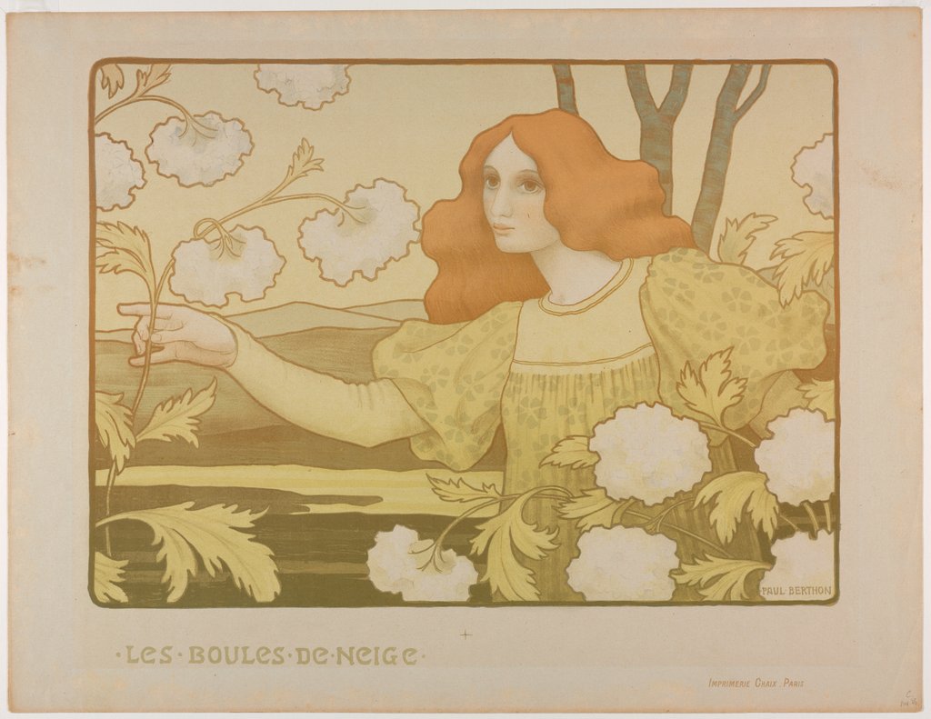 Detail of Snowballs, c. 1900 by Paul Berthon; Chaix