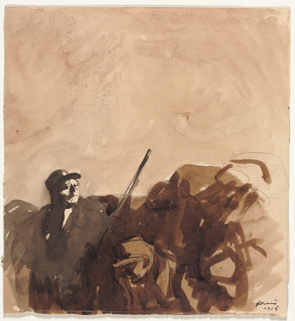 Detail of Soldier in a Trench Reclining Woman, 1915 by Jean Louis Forain