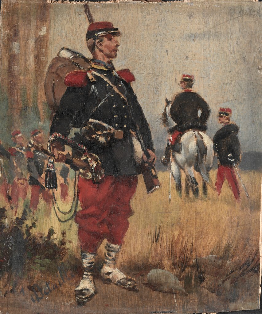 Detail of Soldiers, c. 1892 by Édouard Detaille