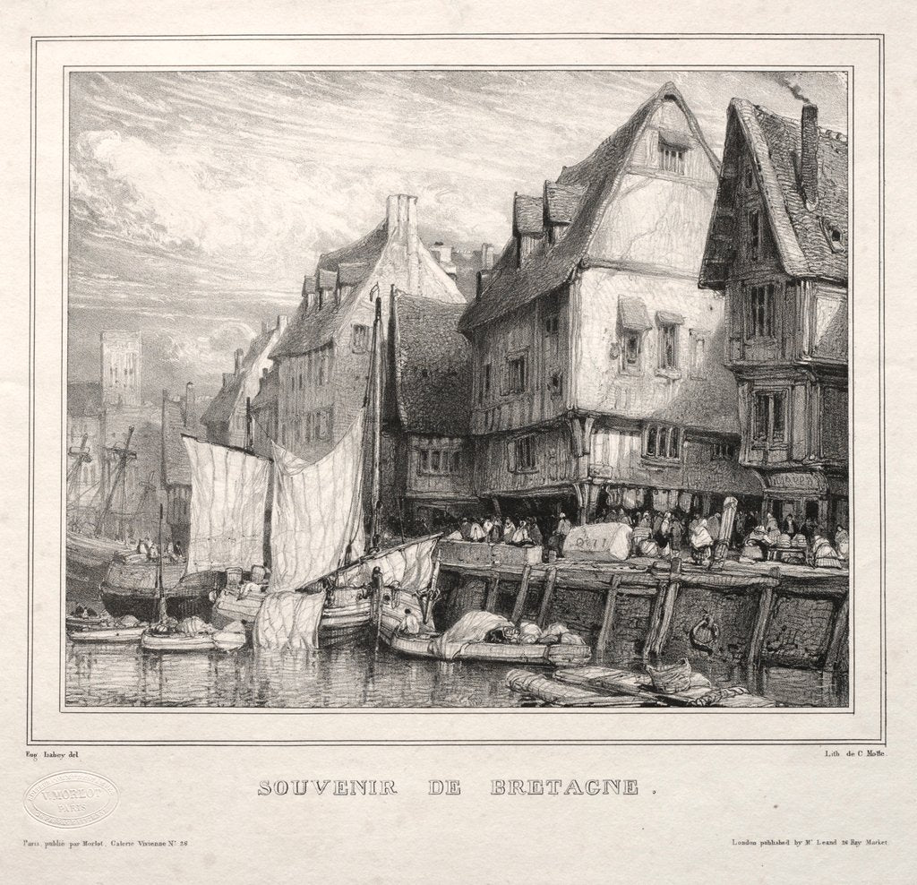 Detail of Souvenirs: Souvenir of Brittany, 1832 by Eugène Isabey