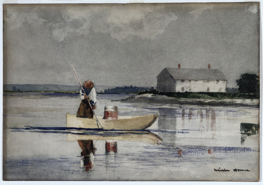 Detail of Spearing Eels, ? late 1800s by Winslow Homer