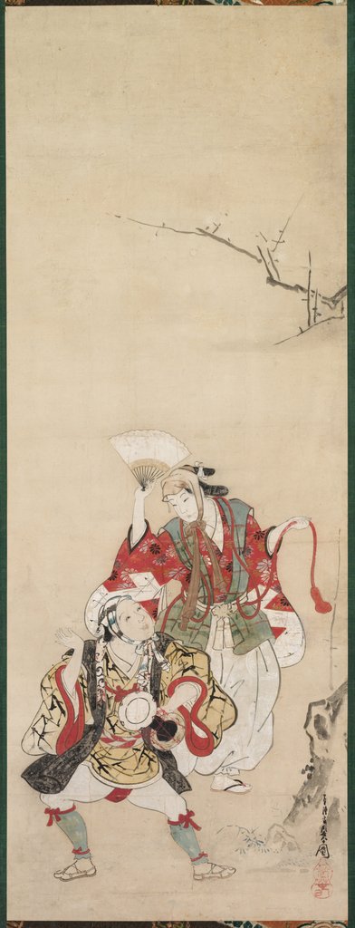 Detail of Spring Dancers, 18th century by Miyagawa Ch?shun