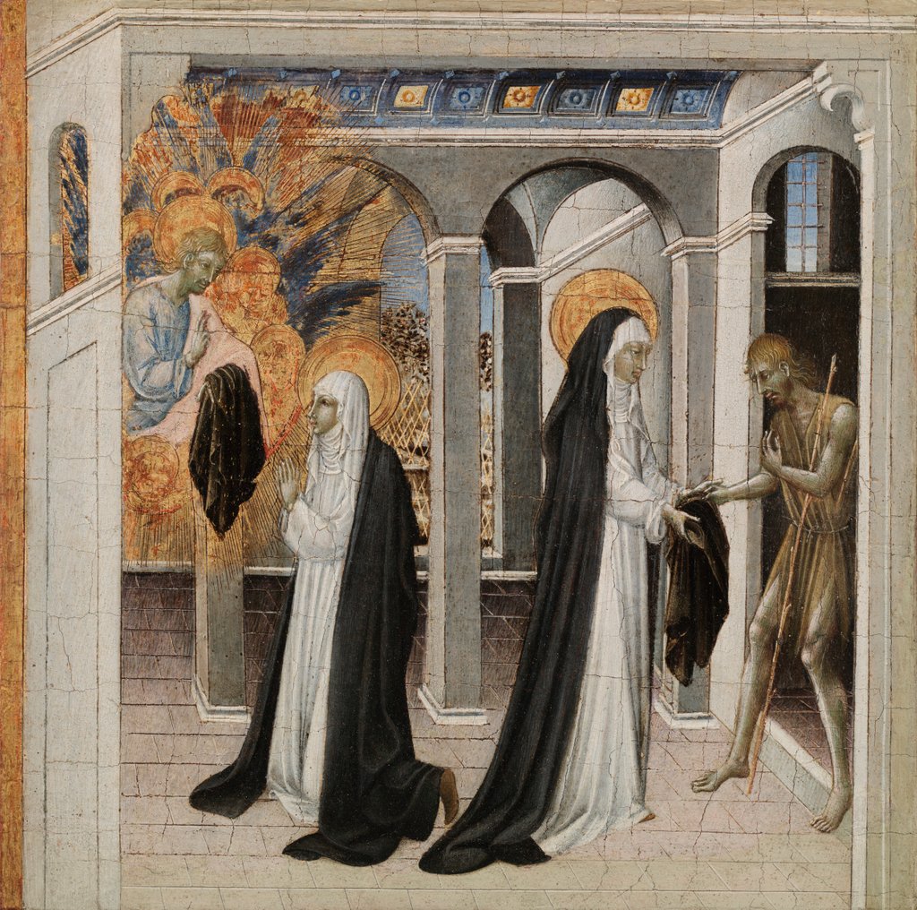 Detail of St. Catherine of Siena and the Beggar, 1460s by Giovanni di Paolo