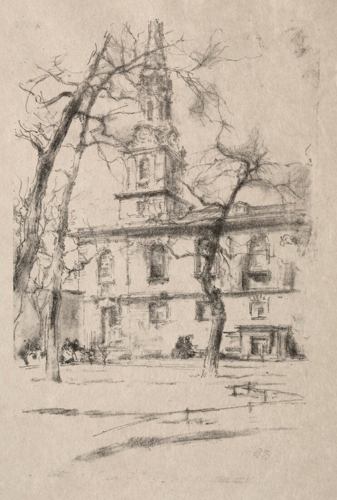Detail of St. Giles-in-the-Fields, 1896 by James McNeill Whistler