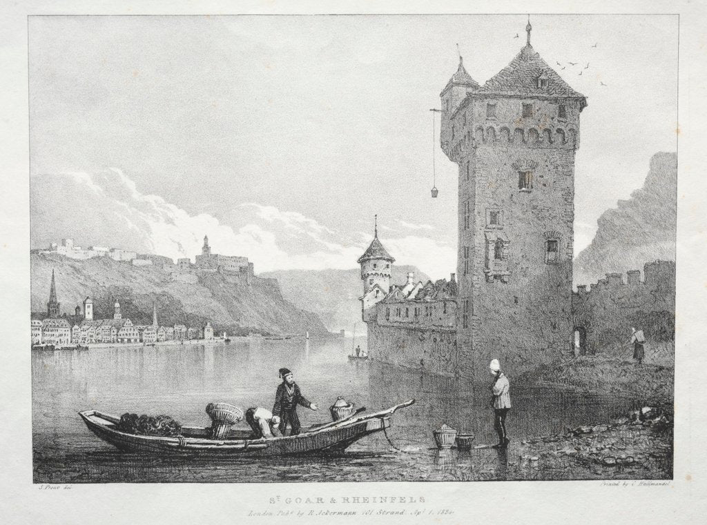 Detail of St. Goar and Rheinfels, 1824 by Samuel Prout