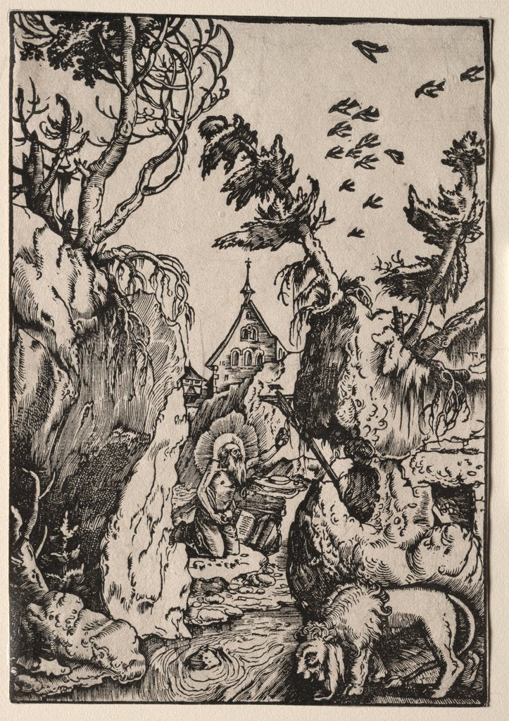Detail of St. Jerome in the Wilderness by Hans Baldung