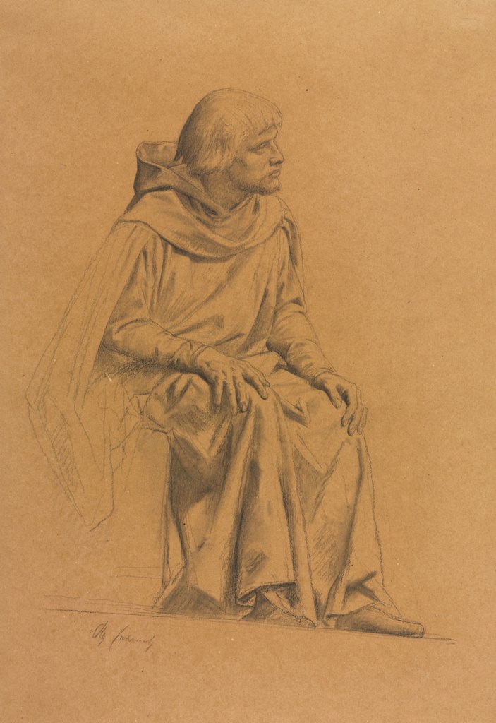 Detail of St. Louis pendant la Justice, c. 1875 by Alexandre Cabanel