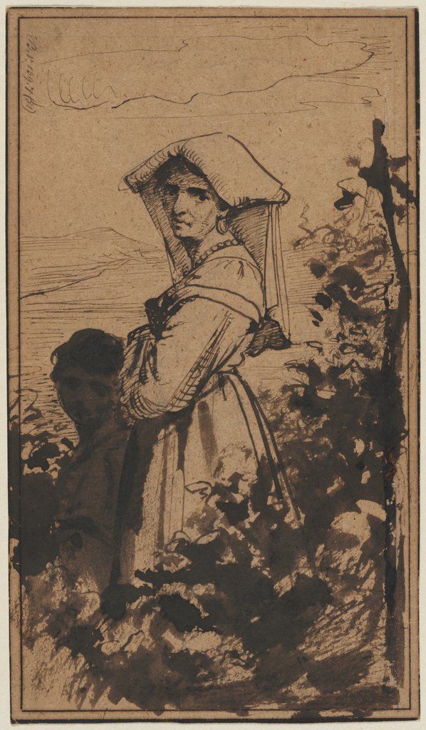 Detail of Standing Woman and Child, 2nd half 1800s by Carl Bloch