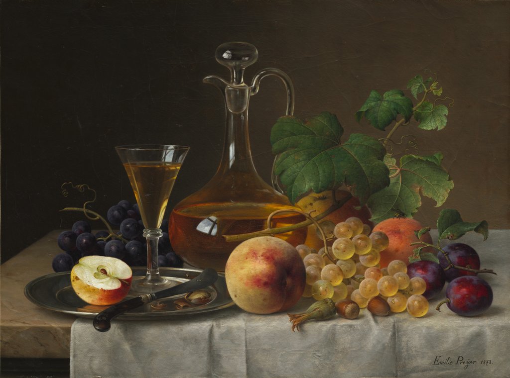 Detail of Still Life with Fruit, 1873 by Emilie Preyer