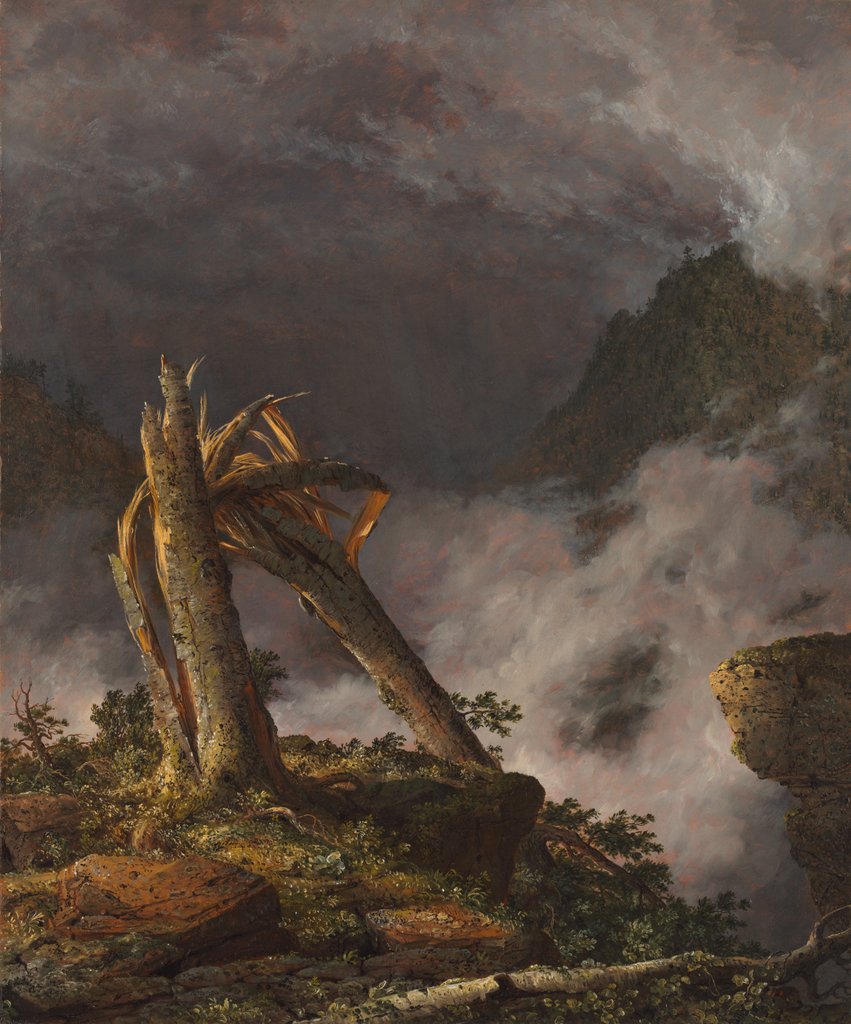 Detail of Storm in the Mountains, 1847 by Frederic Edwin Church