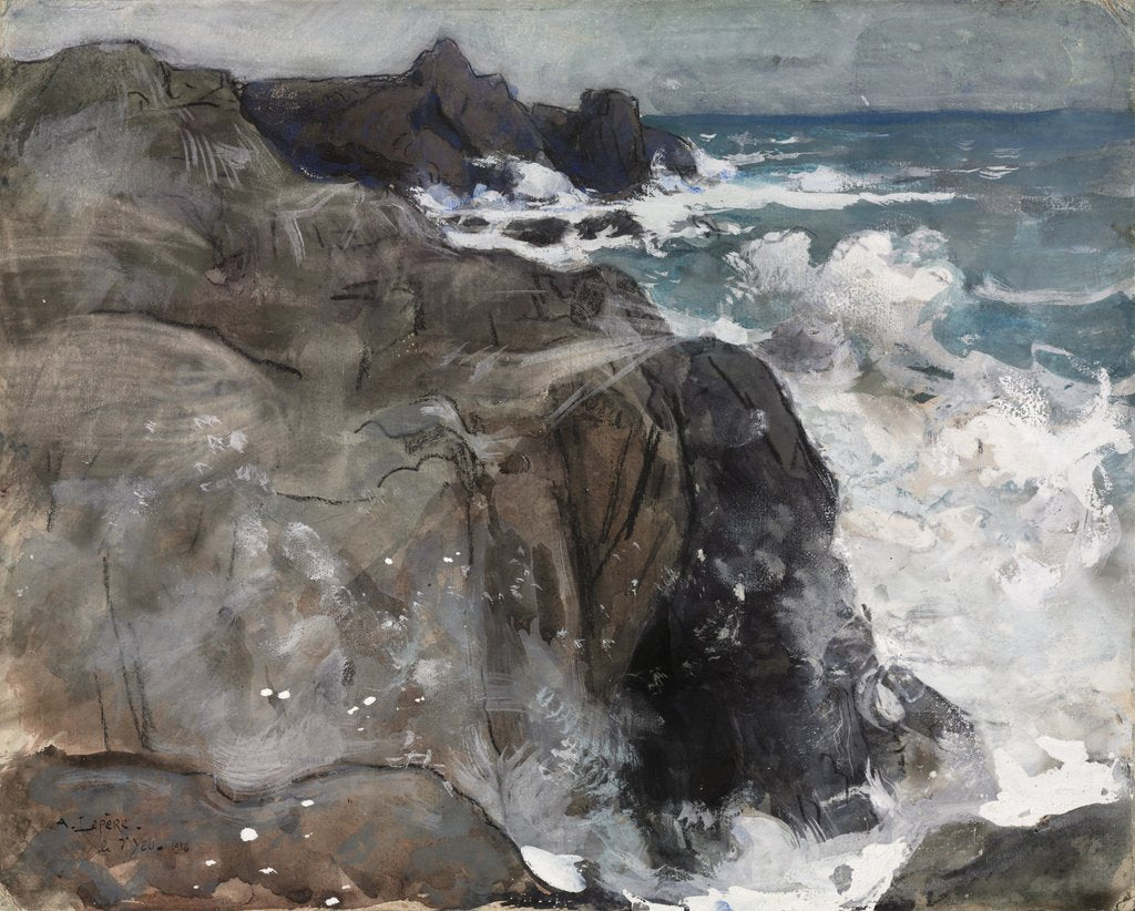 Detail of Storm on the Island of Yeu, 1916 by Auguste Louis Lepère