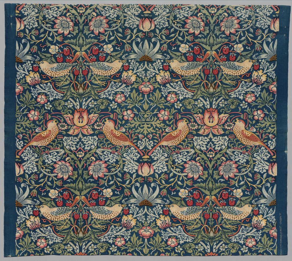 Detail of Strawberry Thief, c 1936 by William Morris