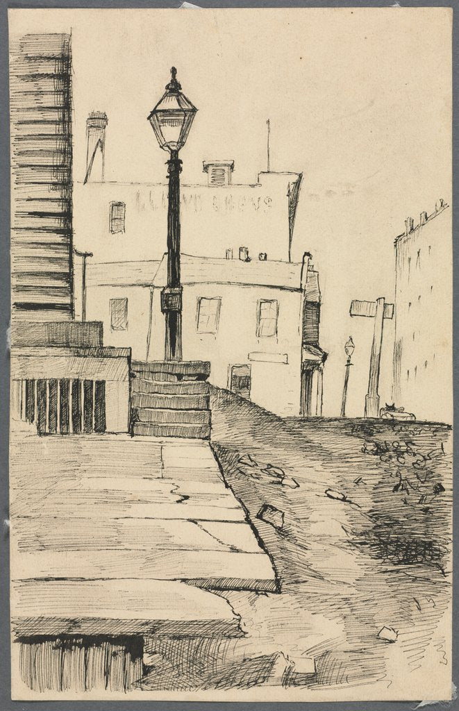 Detail of Street Scene, Cleveland by Otto H. Bacher
