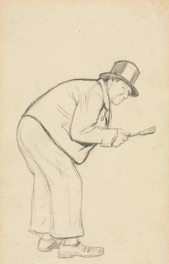 Detail of Study for 'A Woman Hater' by Charles Samuel Keene