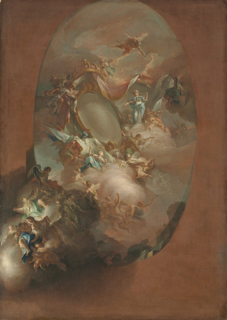 Detail of Study for 'The Apotheosis of Ferdinand IV and Maria Carolina, King and Queen of Naples'?, c. 1781 by Pietro Bardellino