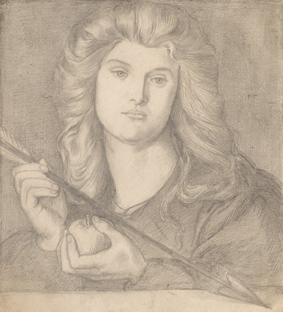 Detail of Study for 'Venus Verticordia' by Dante Gabriele Rossetti