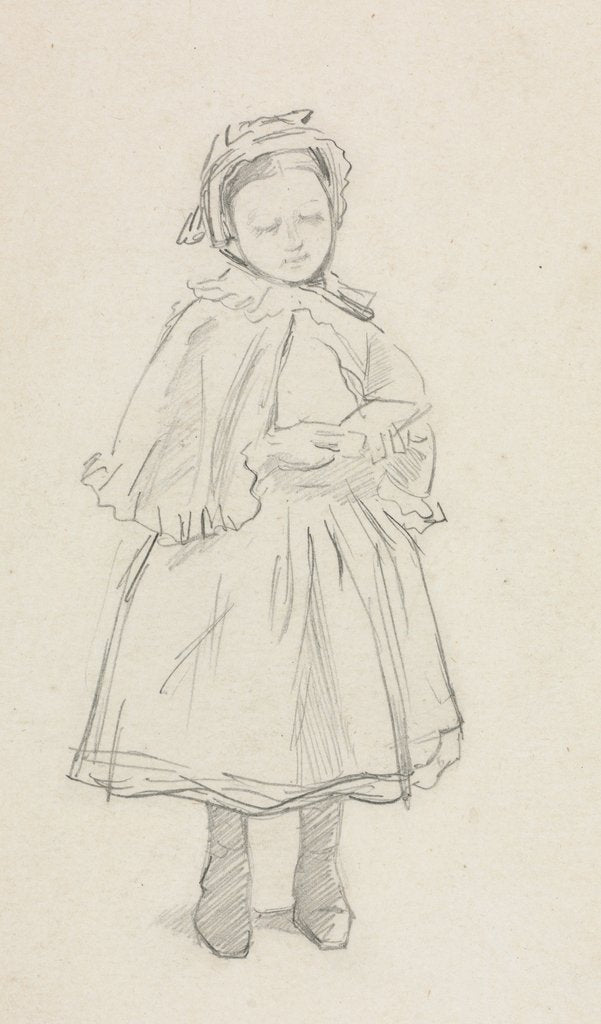 Detail of Study for a Little Girl by Charles Samuel Keene