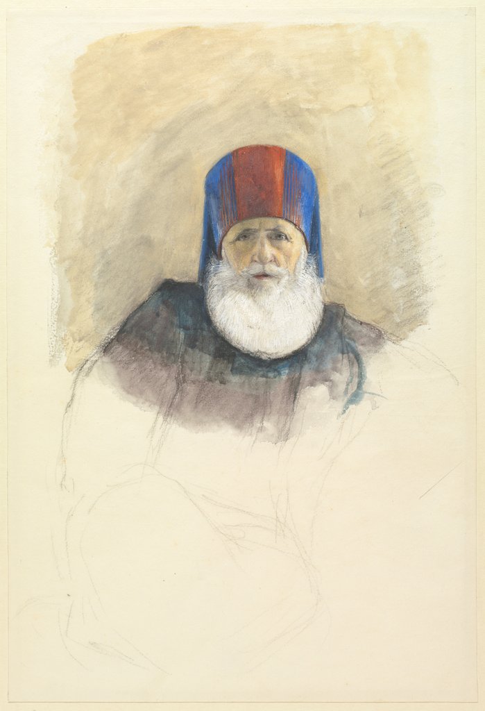 Detail of Study for Mehmet Ali Pasha, c. 1844 by John Frederick Lewis