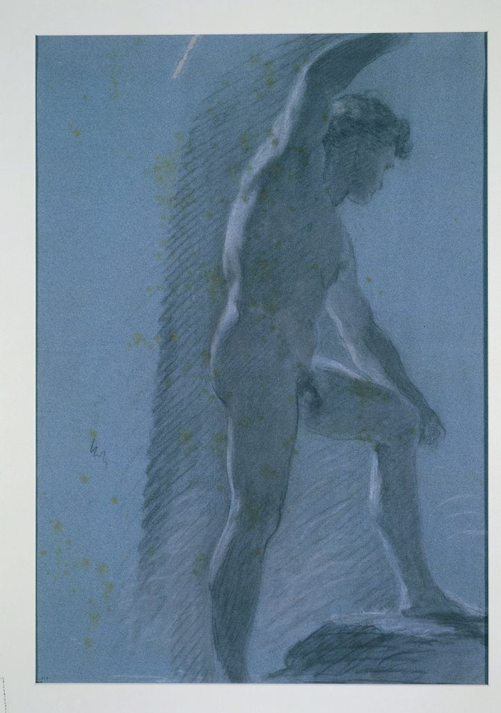 Detail of Study of a Male Nude, c. 1810 by Pierre-Paul Prud'hon