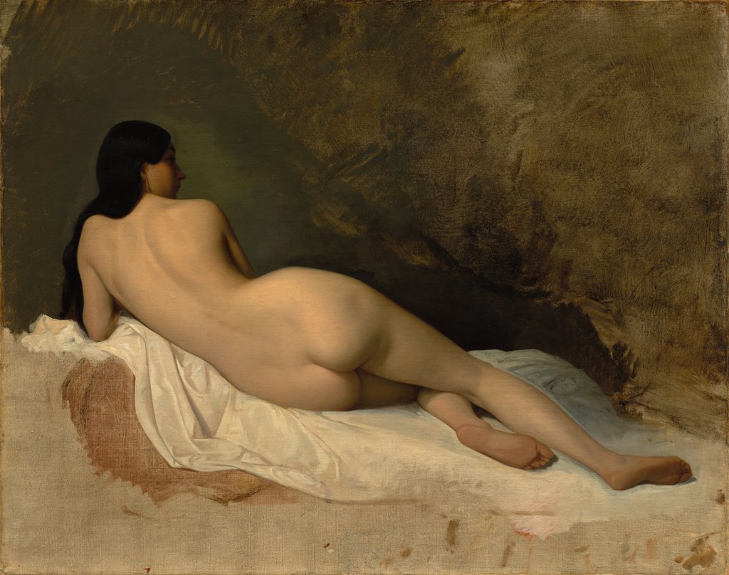 Detail of Study of a Reclining Nude, c. 1841 by Isidore Pils