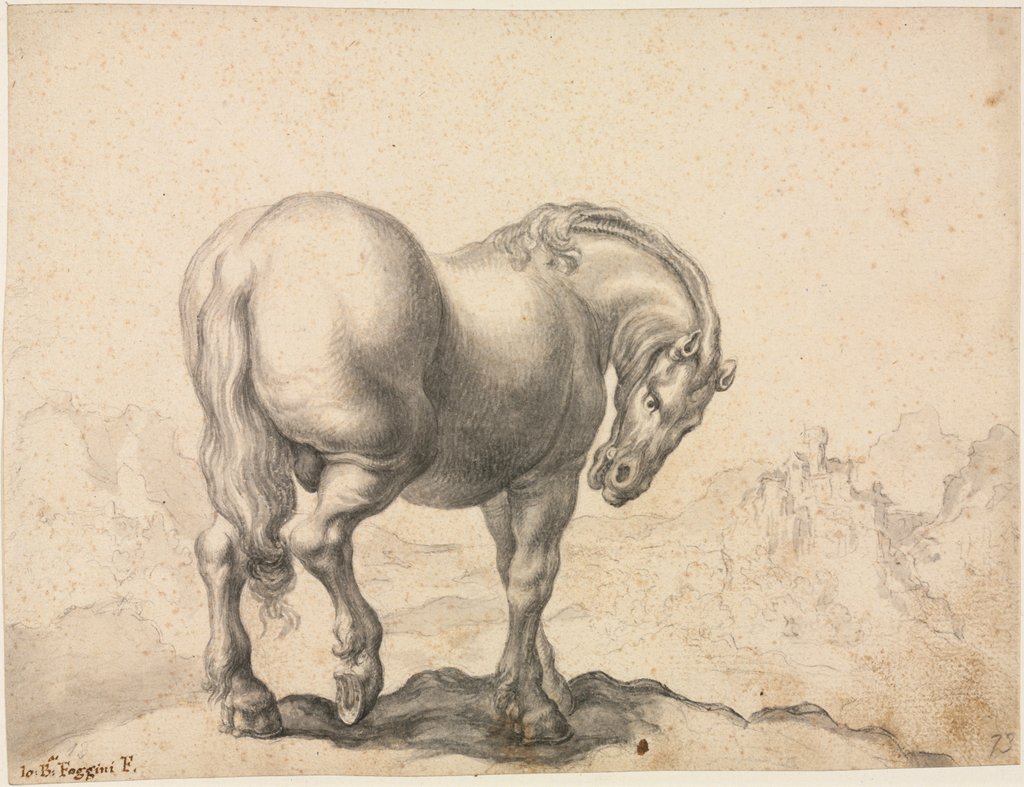 Detail of Study of a Stallion by Giovanni Battista Foggini