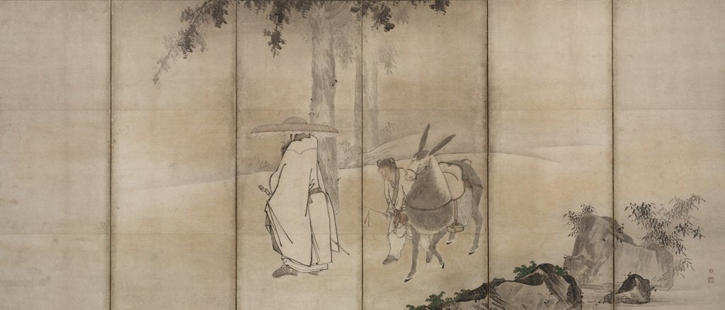 Detail of Su Shi and Pan Lang, early 1600s by Unkoku T?gan