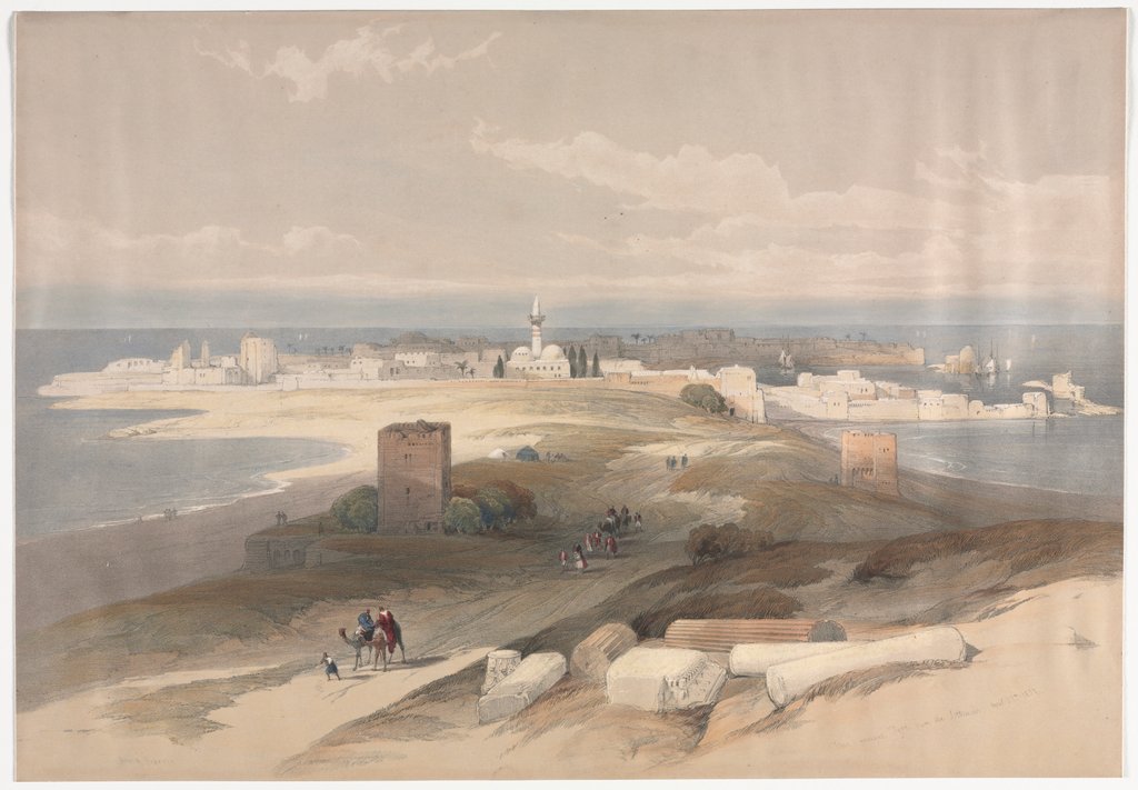 Detail of Sur or Tsor, Ancient Tyre from the Isthmus, 1839 by David Roberts
