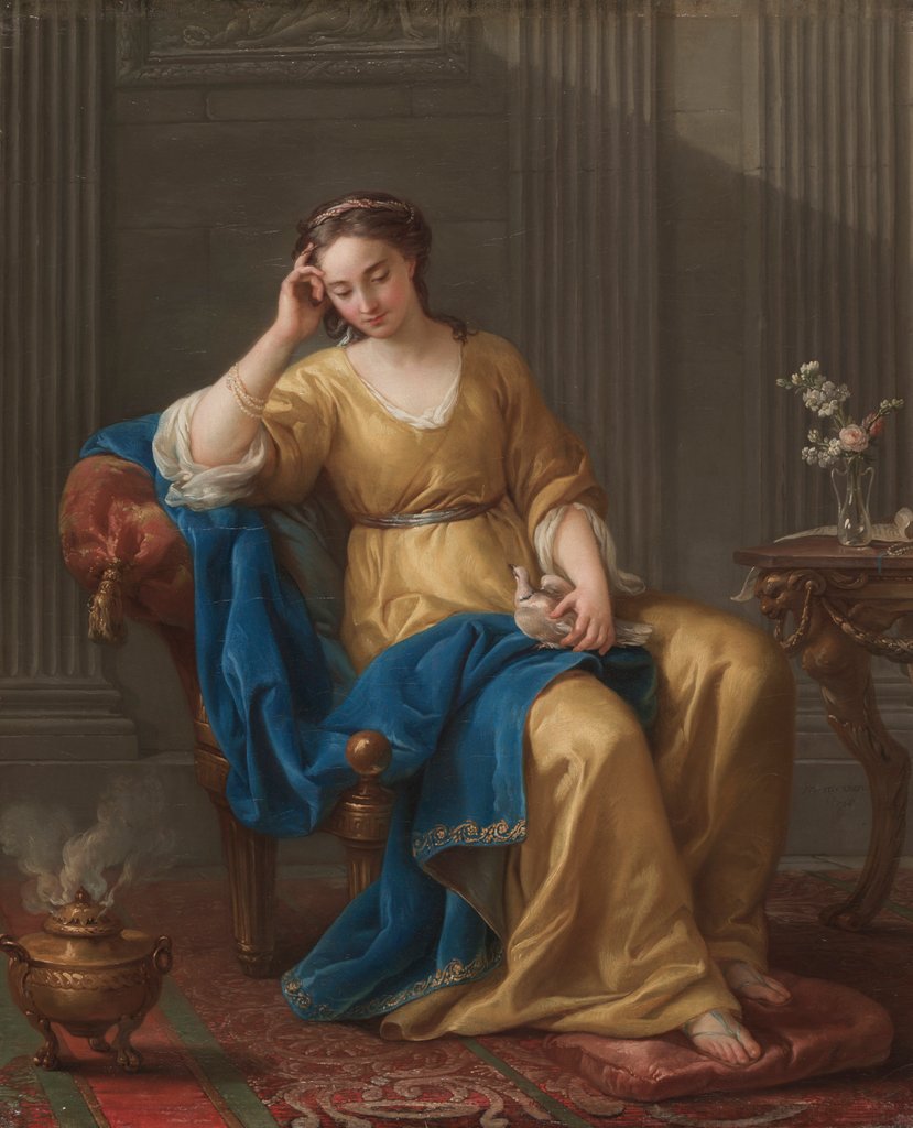 Detail of Sweet Melancholy, 1756 by Joseph-Marie Vien