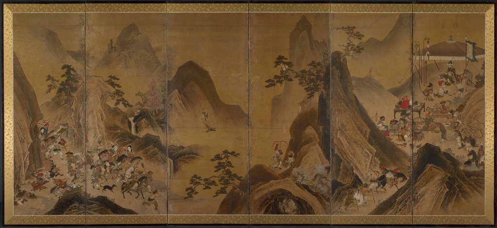Detail of Tartars Hunting in a Mountain Landscape, first half of 1600s by Unknown