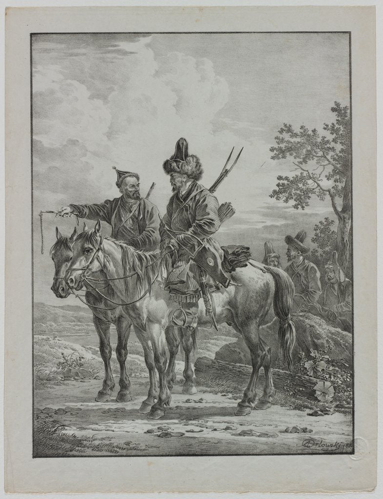 Detail of Tartars on Horseback, 1820 by Aleksandr Orlowski