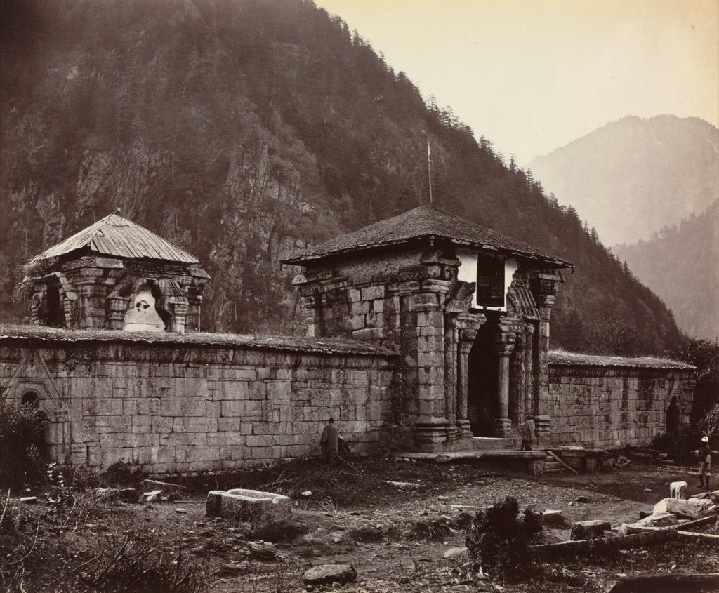 Detail of Temple at Naveshera, Kashmir, India, 1864 by Samuel Bourne
