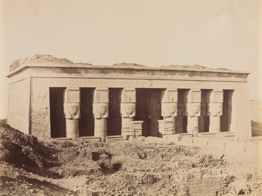 Detail of Temple of Dendera,  c. 1870s - 1880s by Antonio Beato