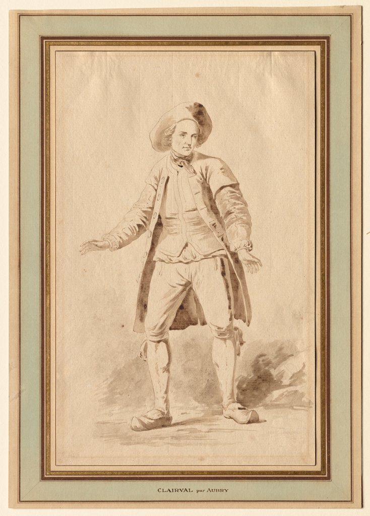 Detail of The Actor Clairval, 18th century by Étienne Aubry