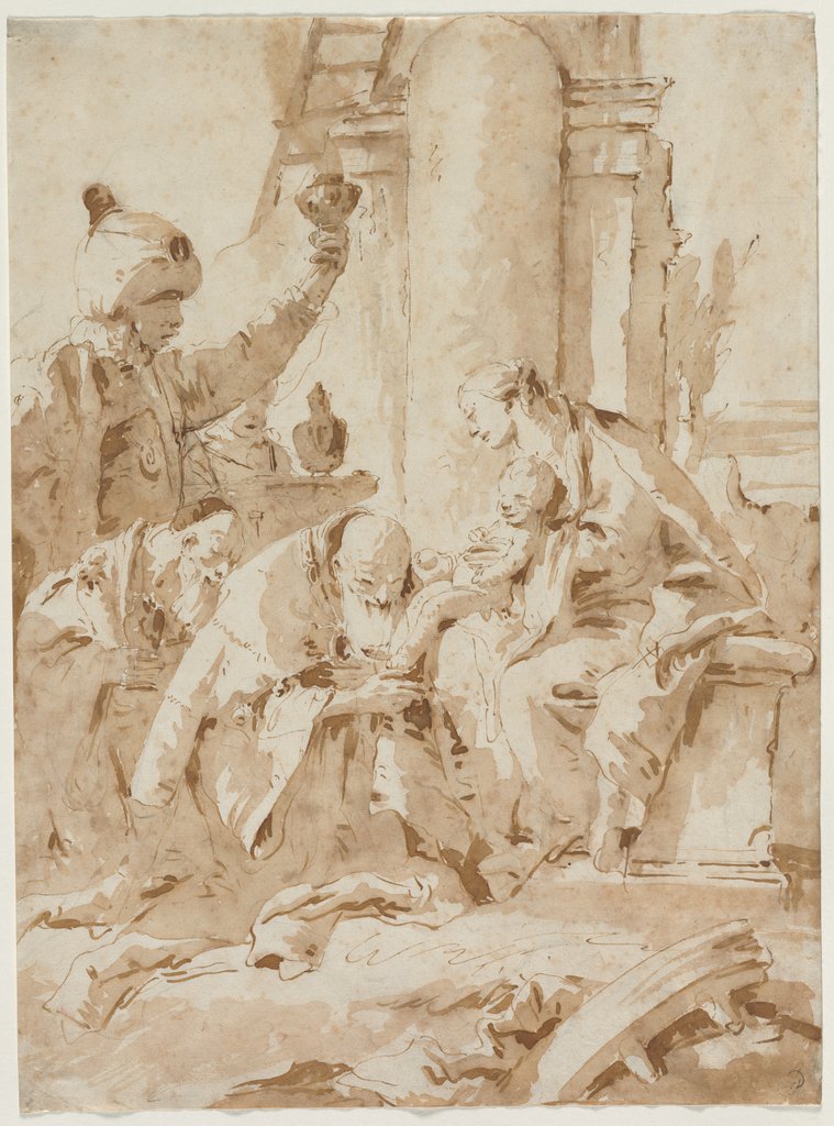 Detail of The Adoration of the Magi, c. 1740 by Giovanni Battista Tiepolo