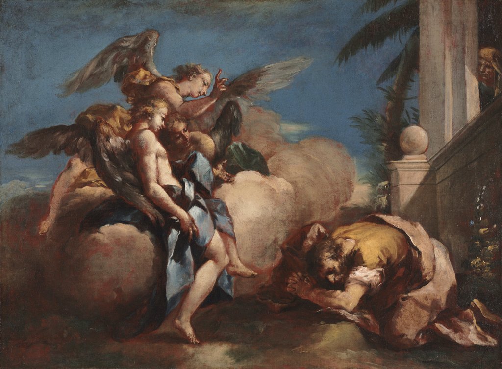 Detail of The Angels Appearing to Abraham, 1750s by Francesco Guardi