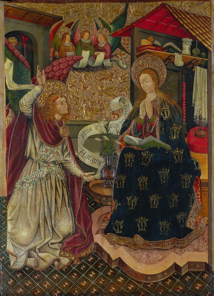 Detail of The Annunciation, c. 1457 by Jaume Ferrer