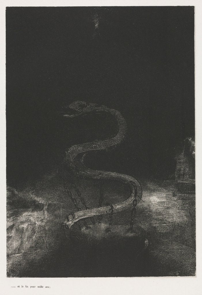 Detail of The Apocalypse of Saint John: And Bound Him a Thousand Years, 1899 by Odilon Redon; Blanchard; Ambroise Vollard