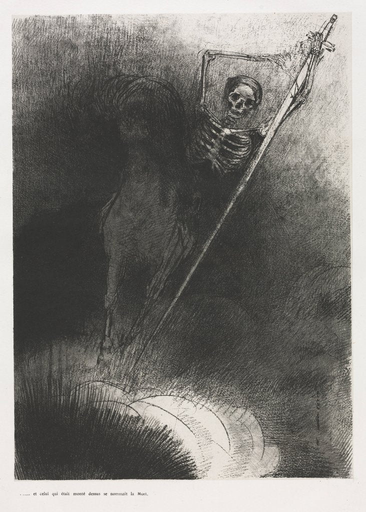 Detail of The Apocalypse of Saint John: And His Name That Sat on Him Was Death, 1899 by Odilon Redon; Blanchard; Ambroise Vollard