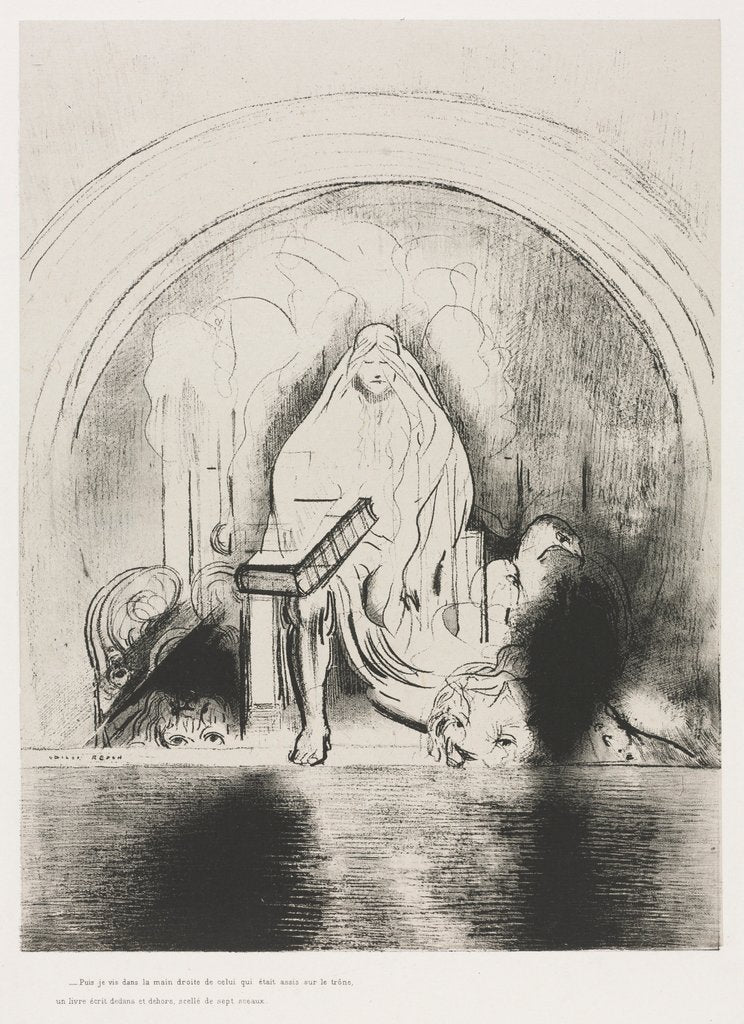 Detail of The Apocalypse of Saint John: And I Saw in the Right Hand of Him that Sat on the Throne…, 1899 by Odilon Redon; Blanchard; Ambroise Vollard
