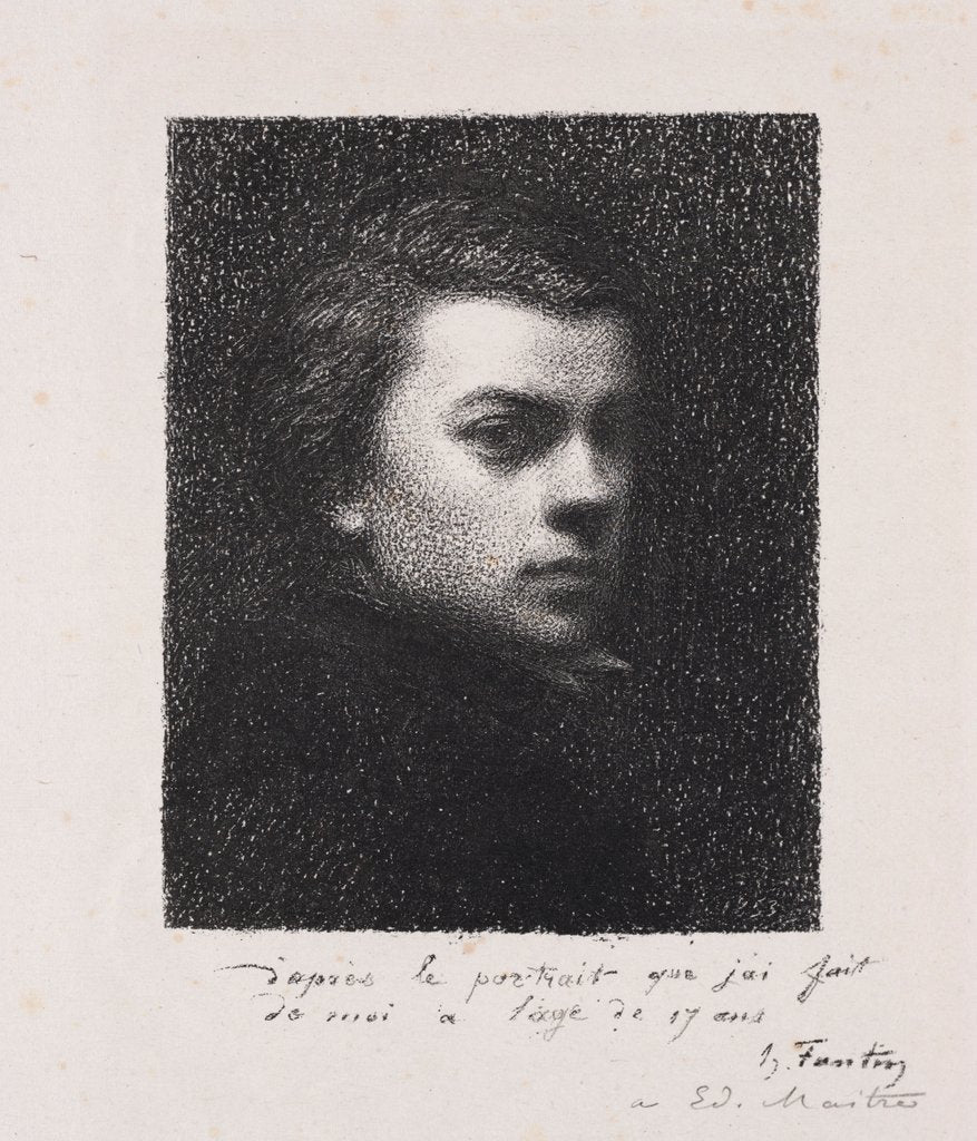 Detail of The Artist at 17 Years, 1892 by Henri Fantin-Latour
