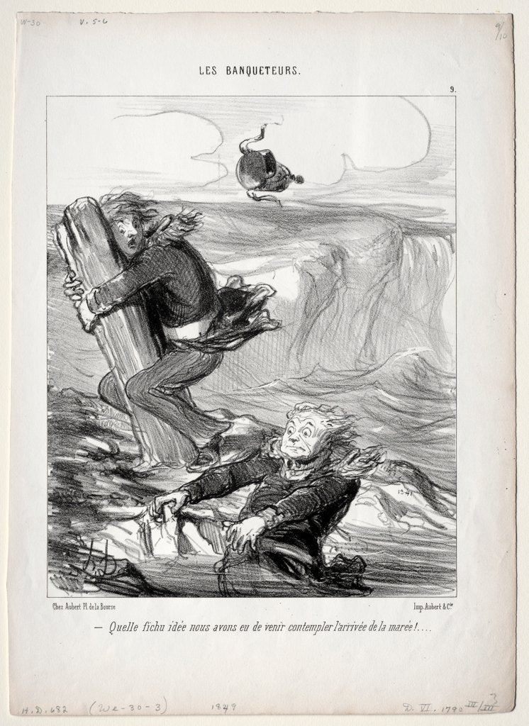 Detail of The Banqueters, plate 9: What a pitiful idea we have…, 1849 by Honoré Daumier